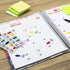 Please Sign Message Flags, Assorted Color, 400 Pages Total, 0.79x1.77 Inch Wide Flags, 4 Dispensers/Pack