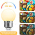 Small G14 LED Globe Light Bulb, 1W G45, 15W Equivalent, Warm White 3000K E26 Base, 6 Pack for Party Decor