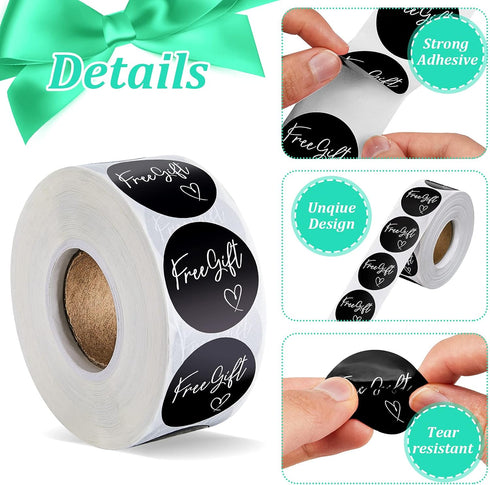 Zonon 1000-piece 1.5-inch Customer Appreciation Stickers, Self-Adhesive Round Labels for Packing and Mailing