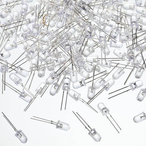 EBOOT 100 Pieces Clear LED Light Emitting Diodes Bulb, 5 mm LED Lamp (Purple)