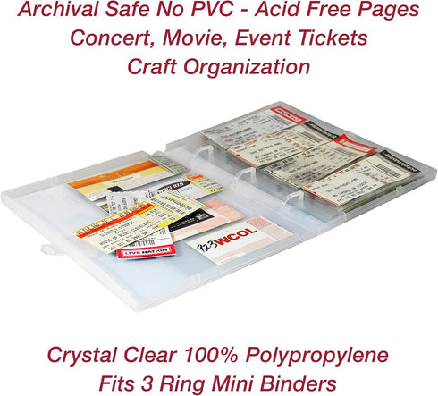 EnvyPak Clear Four Pocket Sheet Protector Refill Pages - Top Loading, Archival Safe, Pack of 20 Pages for 2x5 Paper