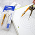 Set Inch 1-Pack BAZIC Products Geometry Math Compass w/Scale-Arm, Nickel Plated Metal Ball & HB Wood Pencil