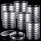 200 Pack Sterile Plastic Petri Dishes - 90mm Dia x 15mm Deep Clear Thick Science Dish Lab Cell Culture Dishes for Lab