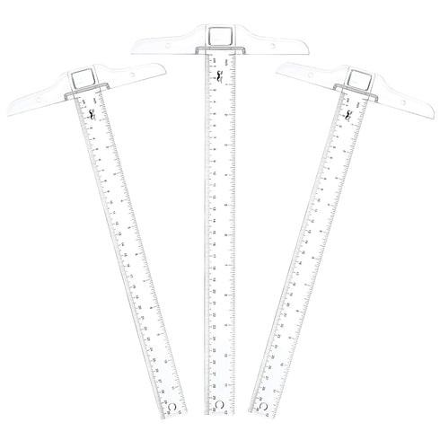 Mr. Pen 12 Inch Plastic T-Square, 3-Pack Drafting & Crafting T-Square Ruler