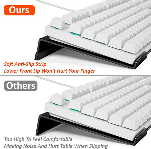 Acrylic Computer Keyboard Stand for Desk, Keyboard Riser Tilt Lift, Keyboard Holder for Desktop, Desk Keyboard
