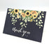 4x6 20-Pack) Gooji Sunflower Thank You Cards (Bulk Navy Blue Envelopes