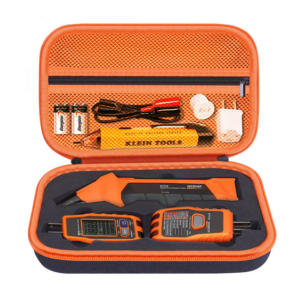 Hard Case for Klein Tools ET310 AC Circuit Breaker Finder and Outlet Repair Tool Kit, Electrical Storage Bag