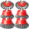 4 Inch Wire Wheel Brush Set for Grinder, DaduoRi 6 Pack Wire Wheels for 4 1/2 Angle Grinder, Heavy Cleaning Rust