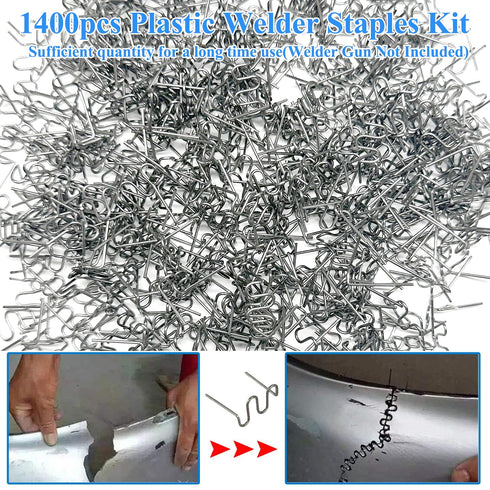 1400 Plastic Welder Staples,Plastic Welding Staples,0.6 0.8mm Wave Hot Staples Welding Supplies for Plastic Welder Gun to All Plastic Fix Repair Car Bumpers,Plastic Cracks and Plastic Craft