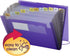 Smead Poly Expanding File, 12 Pockets, Flap and Cord Closure, Letter Size, Purple