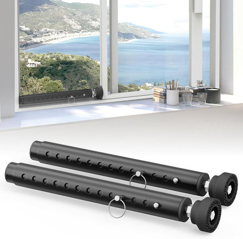WooFog AdjustableShortWindow Security Bars for Inside Windows, Window Safety Bars for Sliding/Vertical
