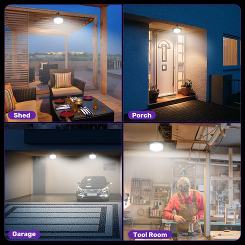 VOPHICHO 244 360 5 (1) Solar Shed Light Outdoor Indoor, Upgrade LED Lighting Motion Sensor Pendant Light, Waterproof