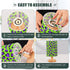 Pfrewn Prewn Table Lamp with USB Port Purple Neon Green Leopard Bedside Lamps for Nightstand Small Desk Reading Lamp