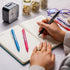 Pilot Frixion Clicker Retractable Gel Ink Pens, Blue Ink, Medium 0.7mm Nib, Blister Pack of 2 + 6 Bonus Refills