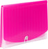 Smead Poly Expanding File, 6 Dividers, Flap and Cord Closure, Letter Size, Pink/Clear Wave Pattern