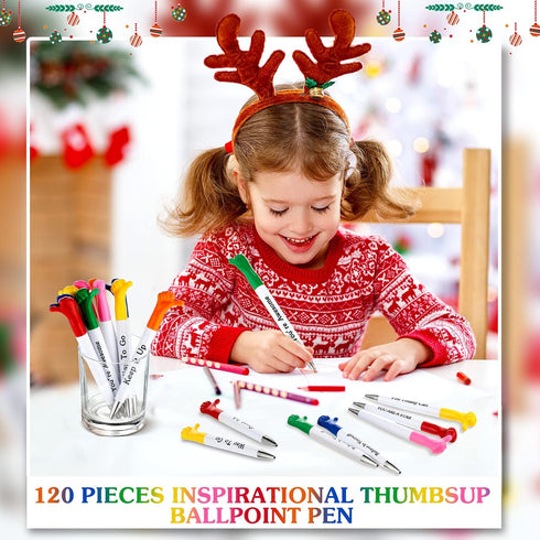 Woanger Inspirational Quotes Thumbs Up Pens - Thank You Gifts Bulk for Employee Appreciation, Motivational Pens for