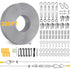 220FT 1/16" Wire Rope Kit - String Light Hanging Kit Vinyl Coated