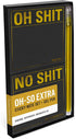 Knock Knock Oh Shit/No Shit Sticky Note Set, 2-Count Black Paper Pads with Metallic Gel Pen