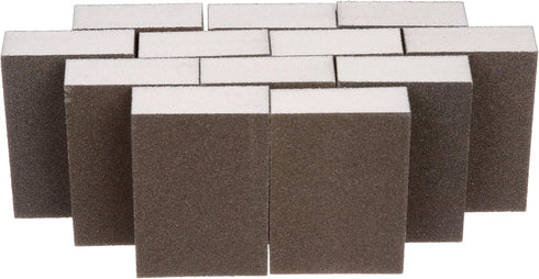 3M 12-Pack, 3-3/4 2-5/8 3M (CP002-12P) Sanding Sponge Block, Medium Grits, in x in, Designed For Sanding Wood, Paint
