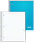 Dunwell 4x4 Graph Ruled Notebook, Blue Plastic Cover, 100 Sheets 8.5x11 Graph Paper Spiral Notebook, 1/4" Square Grid Notebook, Poly Pocket, Graph Notebook, Engineering Notebook with 1/4 Inch Squares