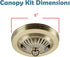 Aspen Creative 21513-21, 5" 7/16" Traditional Chandelier & Light Fixture Canopy Kit w/Collar Loop, Antique Brass