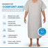 GERVRA Reusable Hospital Gown - Patient Gowns with Tie Back, Unisex Medical Gowns for Hospital, Clinic, Recovery & Home