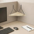 APUDWN 11.8 Inch Fabric Wall Cubicle Corner Shelf with Hooks Wooden Triangular Cubicle Corner Shelf for Office Fabric