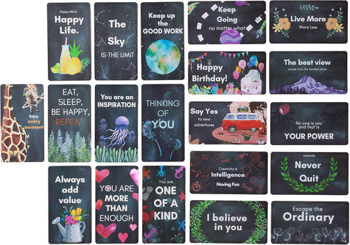 Mr. Pen 60 pcs Inspirational Cards, Positive Affirmations & Motivational Quotes, Business Card Size