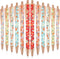 Glenmal Floral Pens, Flower Ballpoint Pens, Fancy Pretty Metal Retractable Black Ink Pens, 12 Pcs