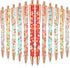Glenmal Floral Pens, Flower Ballpoint Pens, Fancy Pretty Metal Retractable Black Ink Pens, 12 Pcs