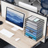 DALTACK 9-Tier Paper Letter Tray Desk Organizer, Mesh File Holder for Office Home School Organization