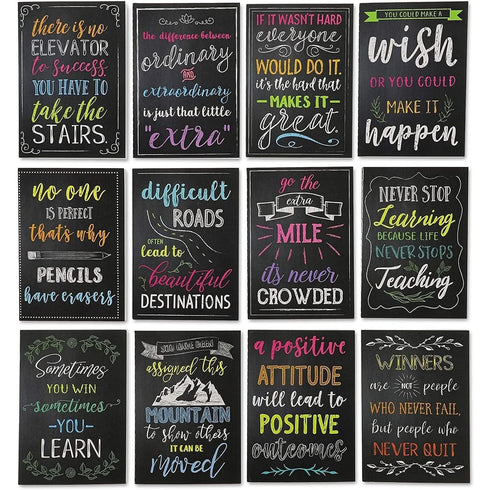 Paper Junkie 12 Pack Small Inspirational Notebooks, Pocket Size Motivational Journal Notepads for Students (3.5x5 in)