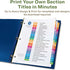 Avery EcoFriendly Recycled Dividers for 3 Ring Binders, A-Z Multicolor, 26 Tabs, 1 Set (11085)