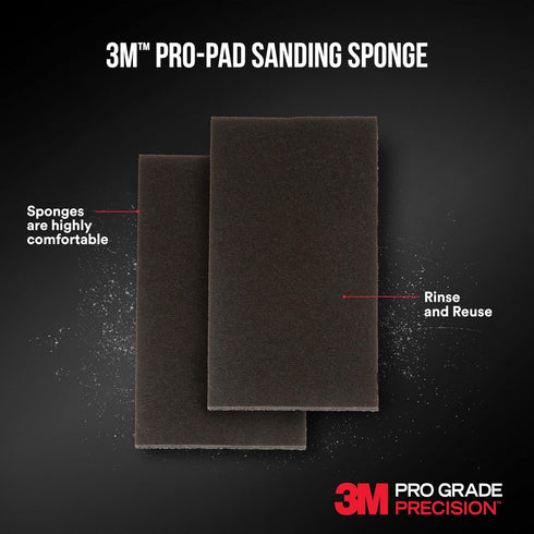 3M PRPD-150 3M 2.88 4 0.5 150 54-Pack 54 Count Safety Pro-Pad Sanding Sponge in. x in. x in Grit Brown