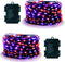 echosari 2 Pack Halloween Fairy Lights Battery Operated, 200 LED 66Ft Auto