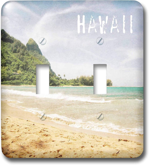 3dRose lsp_30918_2 Multi-Color Kauai Hawaii Tropical Beach Toggle Switch
