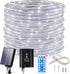 ICRGB Solar Rope Lights, 66FT 200LED 1800mAh Outdoor Waterproof Solar Lights with