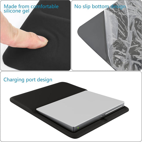 HONKID Wrist Rest for Magic Trackpad 2 (MJ2R2LL/A, A1535), Black, Relieve Pain & Fatigue