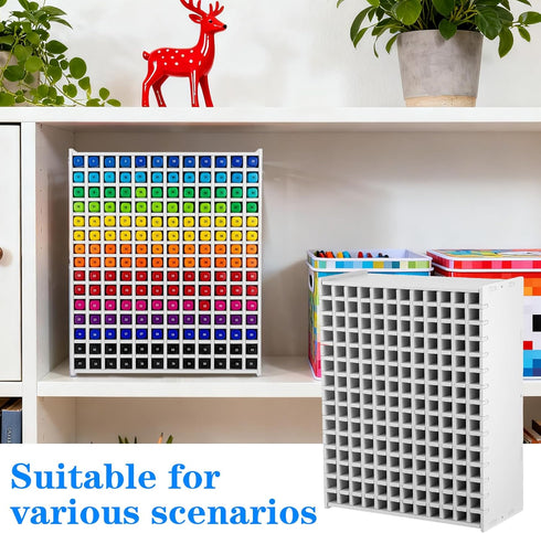 Xaajooio 180 Marker Organizer Holder for Markers, Art Supply Storage Rack with Adjustable Dividers, Desktop Pen Holder