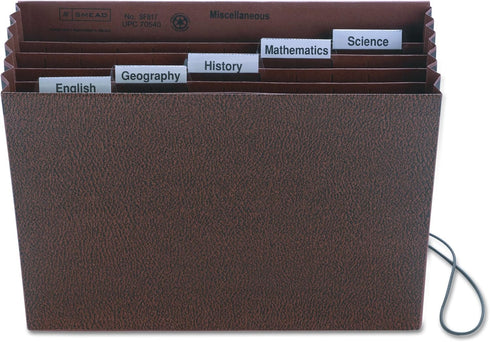 Smead 70540 School Subject File Organizer, 6 Pockets, Letter Size, Redrope