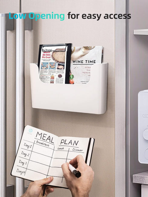 Wall File Organizer Holder, Wall Mount Hanging File Organizer, Office Mail Supplies Storage, 2 Packs