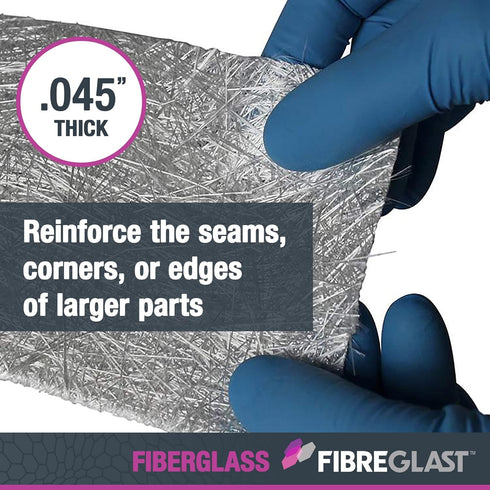Fibre Glast Fiberglass Chopped Strand Mat Tape – Strong, Easy to Use & Lightweight Glass Fiber for Structural Reinforcement & Repair Kits — 1.5 Ounces, 4 Inches Wide, 10 Yard Long Roll, Made in USA