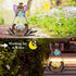 Afirst Solar Lights Outdoor, Solar Fairy Lotus Lamp Garden Decor Metal Crackle Glass Decorative Ball Waterproof