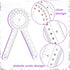 12 Inch Transparent Goniometer Protractor Ruler, 360 Degree Plastic Angle Ruler for Body Measuring Tape (6 Pieces)
