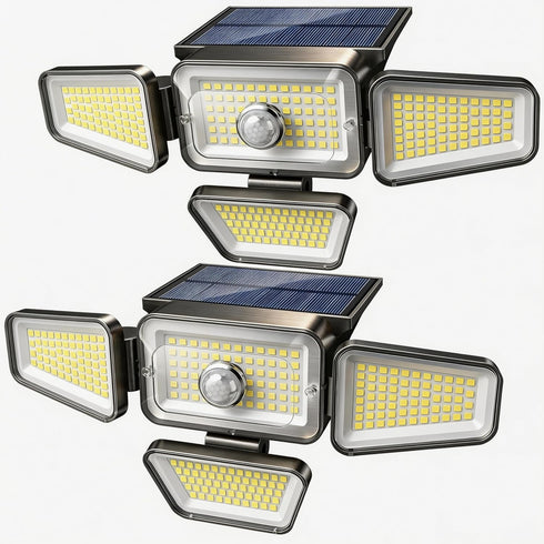 Solar Lights Outdoor, 3000LM Solar Powered Motion Sensor Light, IP65 Waterproof Security