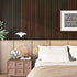 15.8"x80" FunStick Brown Slats Wood Wallpaper Peel and Stick Removable Walnut Wood Contact Paper for Cabinets Peel