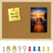 OWLKELA 14.6"X 11" Cork Board | Notice Pin Board, Memo Board, Bulletin Board with Wooden Frame and Push Pins