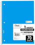 Mead Spiral Notebooks, 6 Pack, 1-Subject, College Ruled, 10-1/2" x 8”, 70 Sheets per Notebook, Assorted Colors