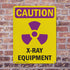 (2 Pack) X-Ray Equipment OSHA Caution Radiation Sign 12 Inch X 18 Inch Rust-Free Aluminum Metal Signs