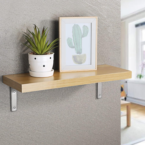 4 Inch 4 Inch, 4Pcs SAYAYO Heavy Duty Floating Shelf Bracket x Stainless Steel Wall Shelf Brackets & Supports Brushed